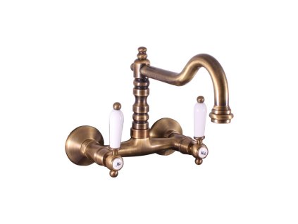 MORAVA RETRO - Umyvadlová/dřezová baterie, Stará mosaz (Bronz) MK502.5/28SM, RAV Slezák (Barva Stará mosaz (Bronz), Rozměr 100 mm)