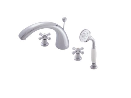 MORAVA RETRO - Vanová baterie 5-otvorová, Chrom MK369.0S, RAV Slezák (Barva Chrom, Rozměr 1/2")