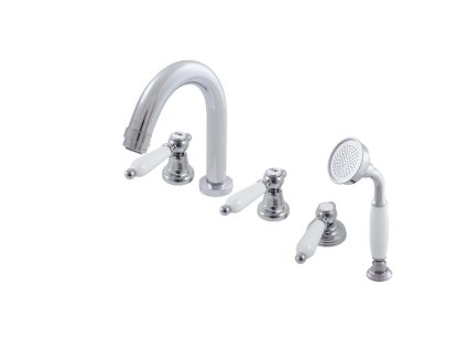 MORAVA RETRO - Vanová baterie 5-otvorová, Chrom MK562.0P, RAV Slezák (Barva Chrom, Rozměr 1/2")