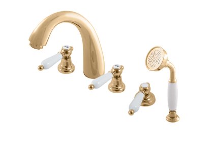 MORAVA RETRO - Vanová baterie 5-otvorová, Chrom MK576.0P, RAV Slezák (Barva Chrom, Rozměr 1/2")