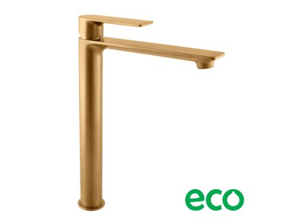 NIL - Umyvadlová vysoká baterie bez výpusti, Zlatá - kartáčovaná NL130.0ZK, RAV Slezák (Barva ZLATÁ - kartáčovaná, Rozměr 1/2")