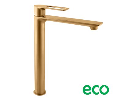 NIL - Umyvadlová vysoká baterie bez výpusti, Zlatá - kartáčovaná NL230.0ZK, RAV Slezák (Barva ZLATÁ - kartáčovaná, Rozměr 1/2")