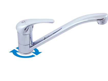 SÁZAVA - Dřezová baterie na jednu vodu, Chrom SA093.0, RAV Slezák (Barva Chrom, Rozměr 1/2")