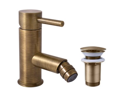 SEINA - Bidetová baterie s výpustí, Stará mosaz (Bronz) SE945.0KSM, RAV Slezák (Barva Stará mosaz (Bronz), Rozměr 1/2")