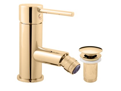 SEINA - Bidetová baterie s výpustí, Zlatá - lesklá SE945.0KZ, RAV Slezák (Barva ZLATÁ - lesklá, Rozměr 1/2")