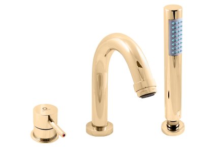 SEINA - Vanová baterie 3-otvorová, Zlatá - lesklá SE962.0YZ, RAV Slezák (Barva ZLATÁ - lesklá, Rozměr 1/2")