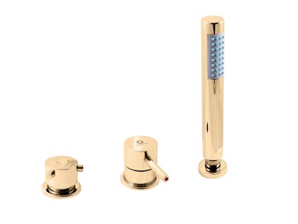 SEINA - Vanová baterie 3-otvorová, Zlatá - lesklá SE975.0PZ, RAV Slezák (Barva ZLATÁ - lesklá, Rozměr 1/2")