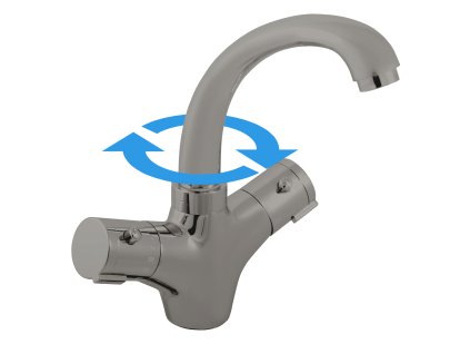 TERMOSTATICKÁ - Umyvadlová baterie bez výpusti, Metal Grey - kartáčovaná TRM26.0MGK, RAV Slezák (Barva METAL GREY - kartáčovaná, Rozměr 1/2")