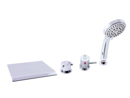 TERMOSTATICKÁ - Vanová baterie 4-otvorová, Chrom DT274.0P, RAV Slezák (Barva Chrom, Rozměr 1/2")