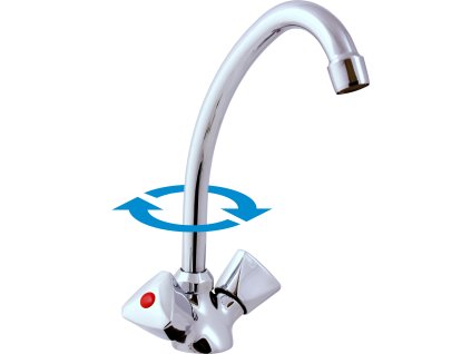 Umyvadlová baterie pro nízkotlaké ohřívače bez výpusti, Chrom EM013.0/1, RAV Slezák (Barva Chrom, Rozměr 1/2")