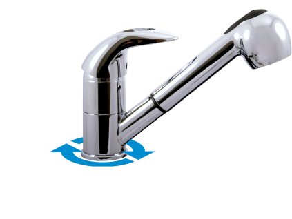 VLTAVA - Dřezová baterie s vytahovací sprchou, Chrom V110.0, RAV Slezák (Barva Chrom, Rozměr 1/2")