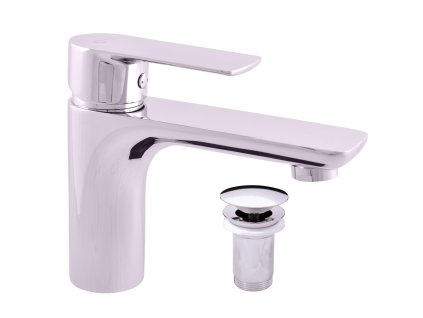 VLTAVA - Umyvadlová baterie  s výpustí, Chrom VT427.0K, RAV Slezák (Barva Chrom, Rozměr 1/2")