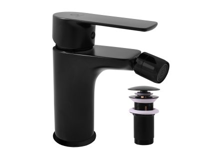 VLTAVA - Bidetová baterie s výpustí, Černá - matná VT445.0KCMAT, RAV Slezák (Barva Černá - matná, Rozměr 1/2")