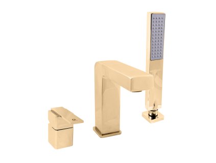 LOIRA - Vanová baterie 3-otvorová, Zlatá - lesklá LR565.0YZ, RAV Slezák (Barva ZLATÁ - lesklá, Rozměr 1/2")