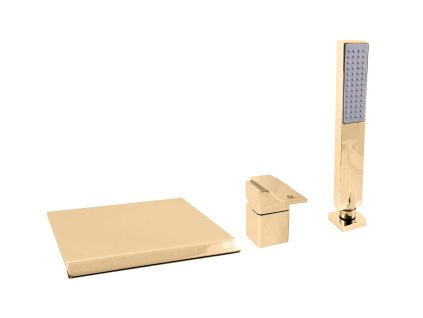 LOIRA - Vanová baterie 3-otvorová, Zlatá - lesklá LR574.0YZ, RAV Slezák (Barva ZLATÁ - lesklá, Rozměr 1/2")