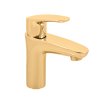 AMUR - Umyvadlová baterie bez výpusti, Zlatá - kartáčovaná AM726.0ZK, RAV Slezák (Barva ZLATÁ - kartáčovaná, Rozměr 1/2")