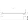 8563 3 colorado koupelnovy doplnek drzak rucniku 493 mm metal grey leskla coa0701 45mgl rav slezak