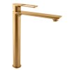 NIL - Umyvadlová vysoká baterie bez výpusti, Zlatá - kartáčovaná NL230.0ZK, RAV Slezák (Barva ZLATÁ - kartáčovaná, Rozměr 3,8")